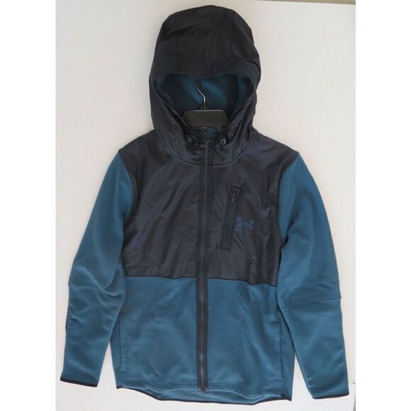 Under Armour 1366197 Men's Sz M Blue Note ColdGear Infrared Full-Zip Hoodie $80 - Picture 3 of 10